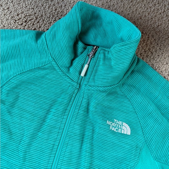 The North Face Full-Zip Fleece Jacket Women's Medium Turquoise Warm Outdoor - Picture 2 of 6